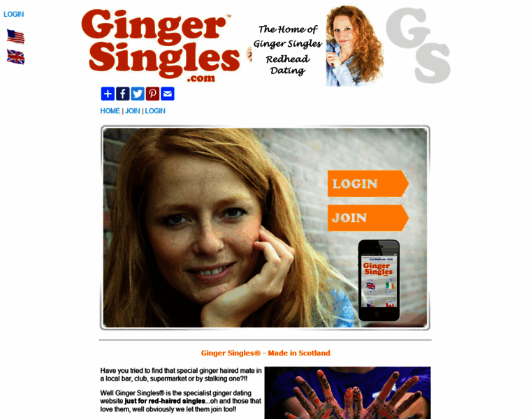 Gingersingles.com thumbnail
