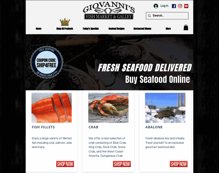Giovannisfishmarket.com thumbnail
