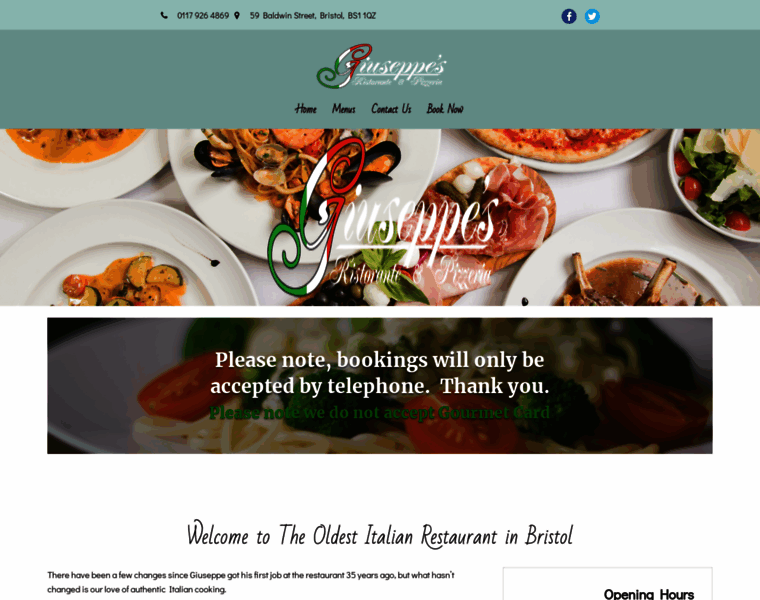 Giuseppesitalianrestaurant.co.uk thumbnail