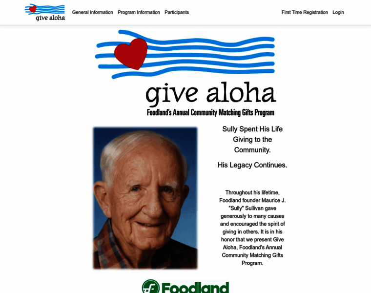 Givealoha.foodland.com thumbnail