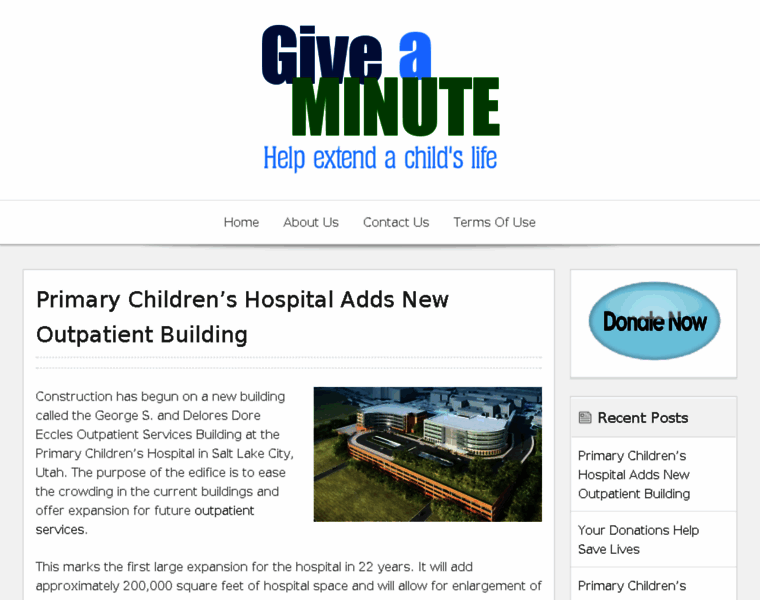 Giveaminute.org thumbnail