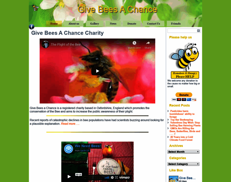 Givebeesachance.org.uk thumbnail