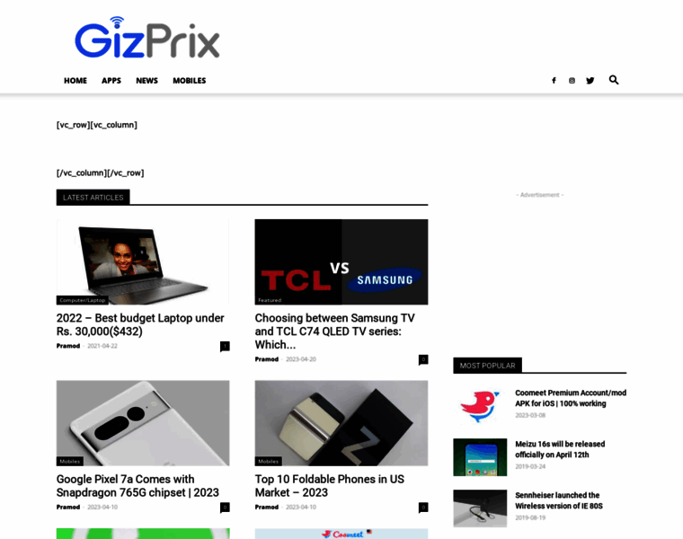 Gizprix.com thumbnail