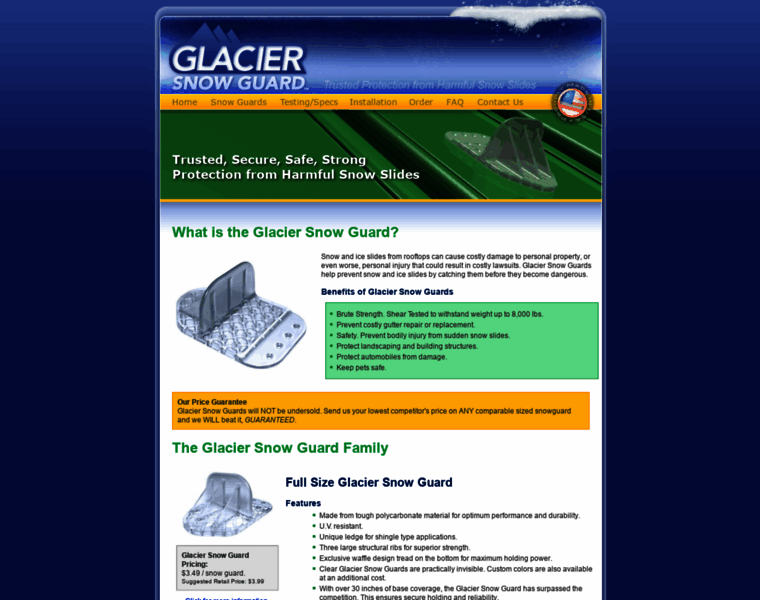 Glaciersnowguard.com thumbnail