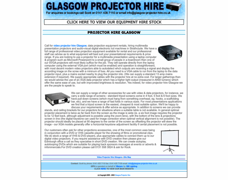 Glasgow-projector-hire.co.uk thumbnail