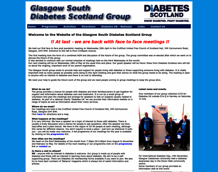Glasgowsouthdiabetessupport.org.uk thumbnail