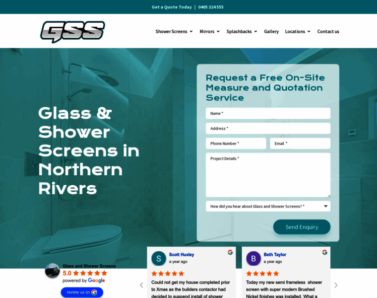 Glassandshowerscreens.com.au thumbnail