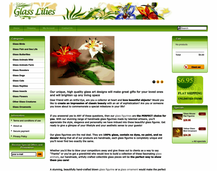 Glasslilies.com thumbnail