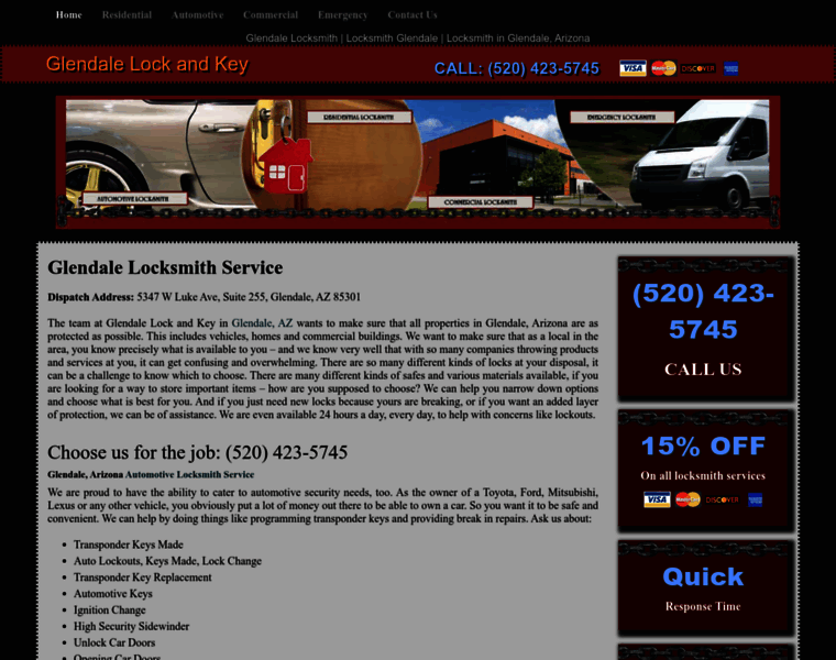Glendalelocksmiths.com thumbnail