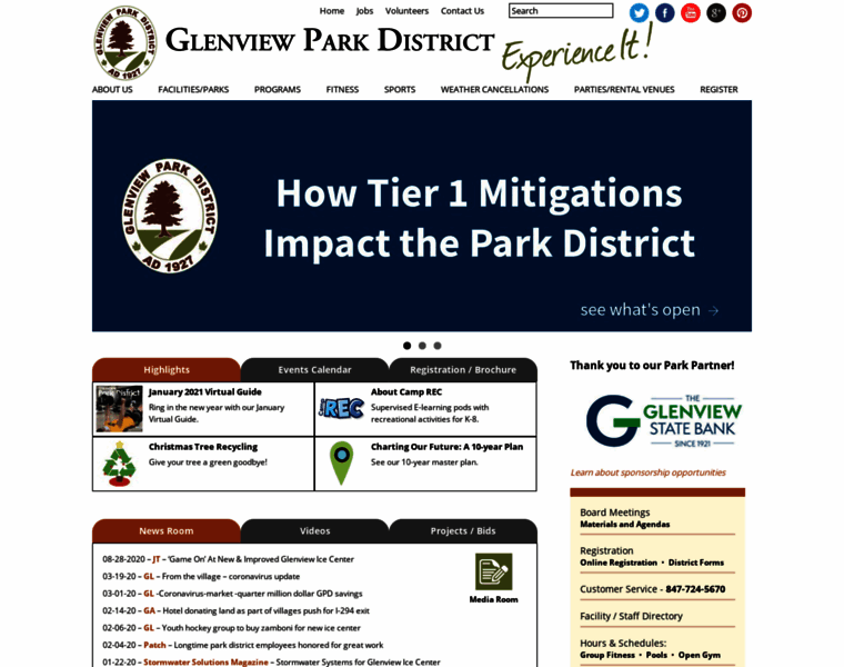 Glenviewparkdistrict.org thumbnail