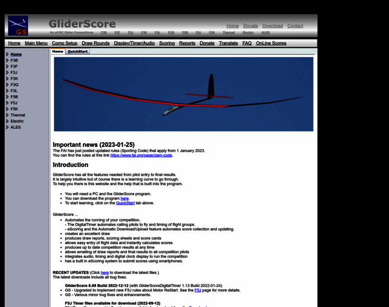 Gliderscore.com thumbnail