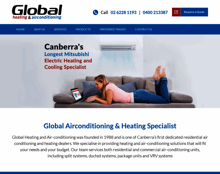 Globalairandheating.com.au thumbnail