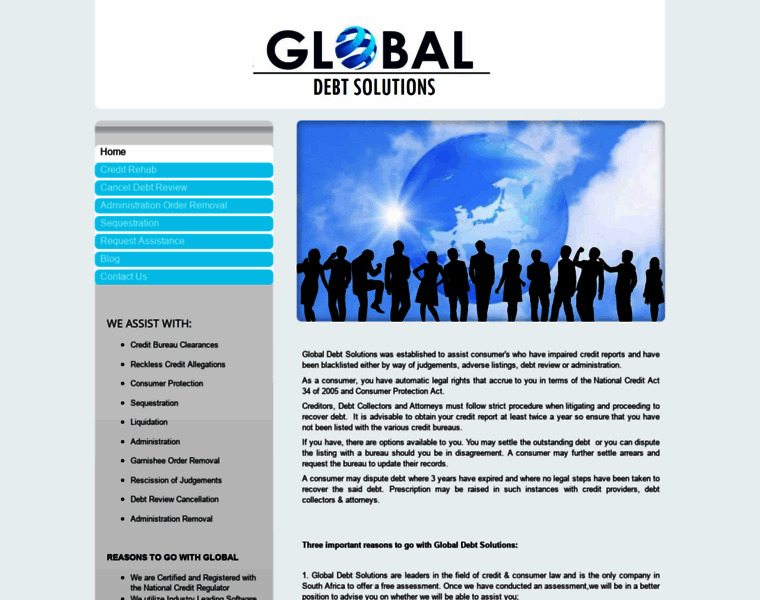 Globaldebtsolutions.co.za thumbnail