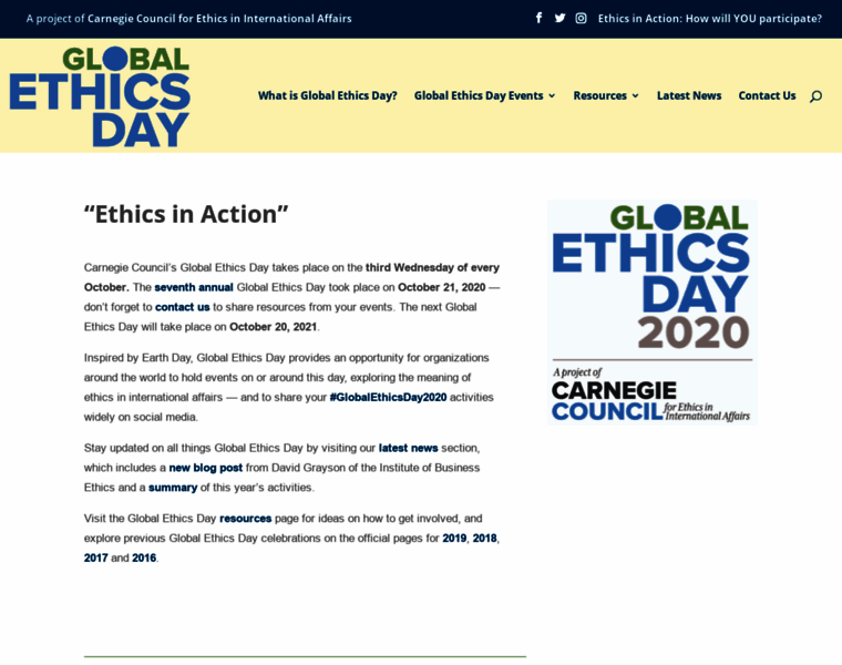 Globalethicsday.org thumbnail