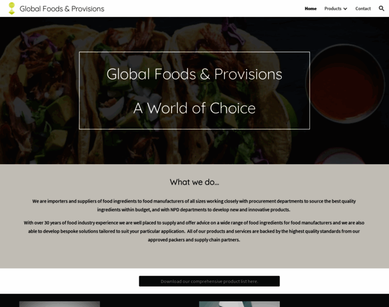Globalfoodsandprovisions.com thumbnail
