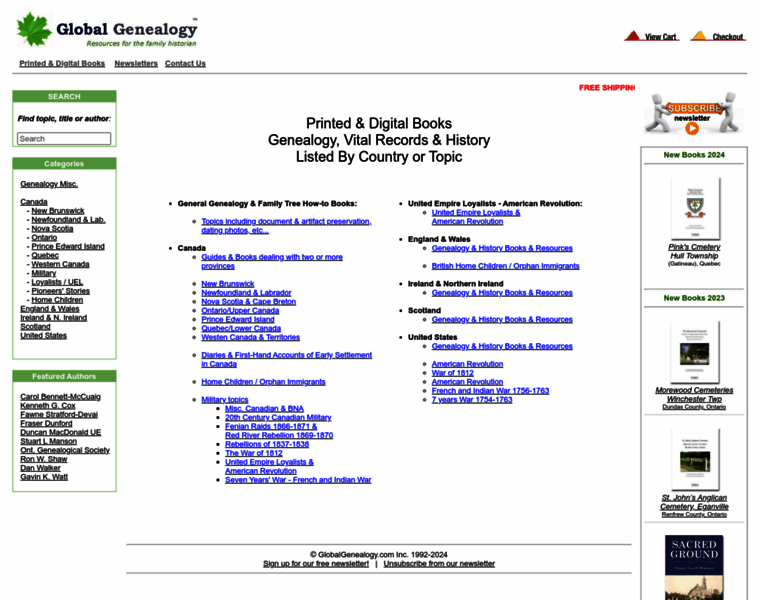 Globalgenealogy.com thumbnail