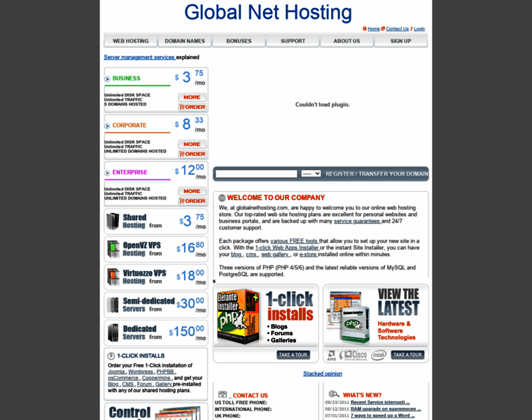 Globalnethosting.com thumbnail