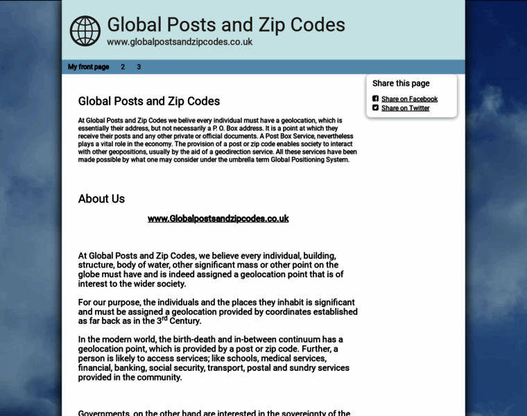 Globalpostsandzipcodes.co.uk thumbnail