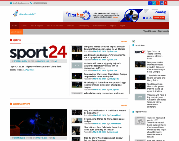 Globalsports247.com thumbnail