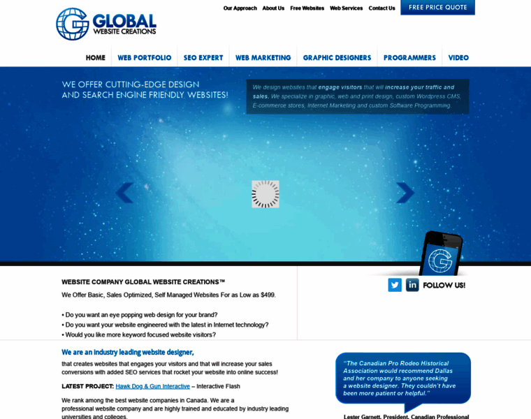 Globalwebsitecreations.com thumbnail