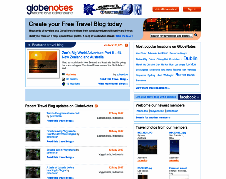 Globenotes.com thumbnail