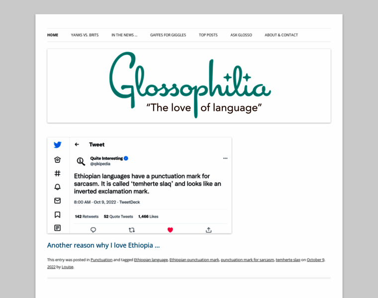 Glossophilia.org thumbnail