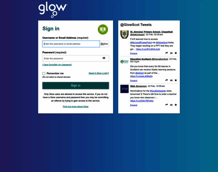 Glow.rmunify.com thumbnail