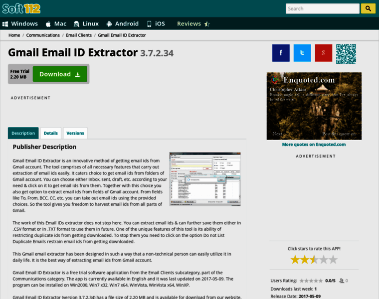 Gmail-email-id-extractor.soft112.com thumbnail