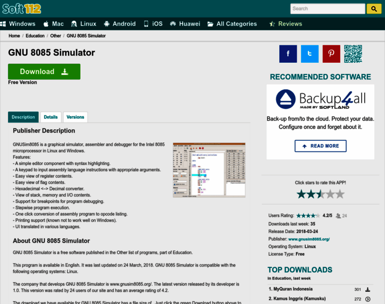 Gnu-8085-simulator.soft112.com thumbnail