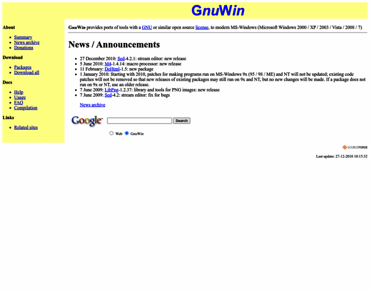Gnuwin32.sourceforge.net thumbnail