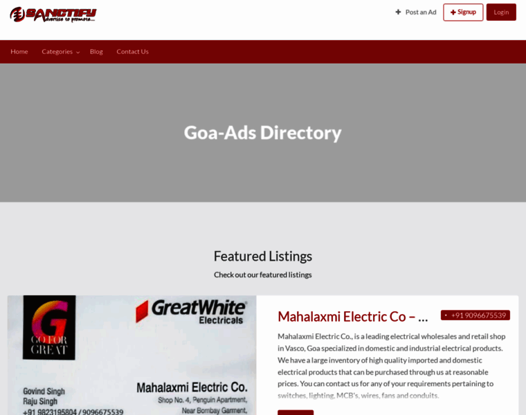 Goa-ads.sanctify.in thumbnail