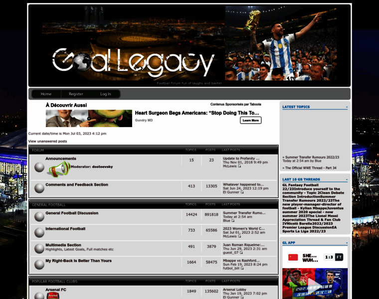 Goallegacy.net thumbnail