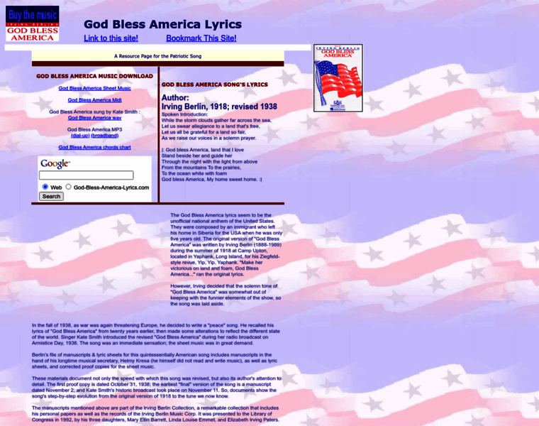 God-bless-america-lyrics.com thumbnail