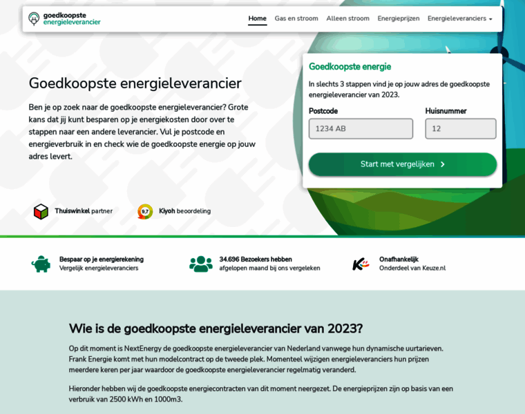 Goedkoopste-energieleverancier.nl thumbnail