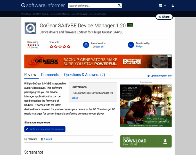 Gogear-sa4vbe-device-manager.software.informer.com thumbnail