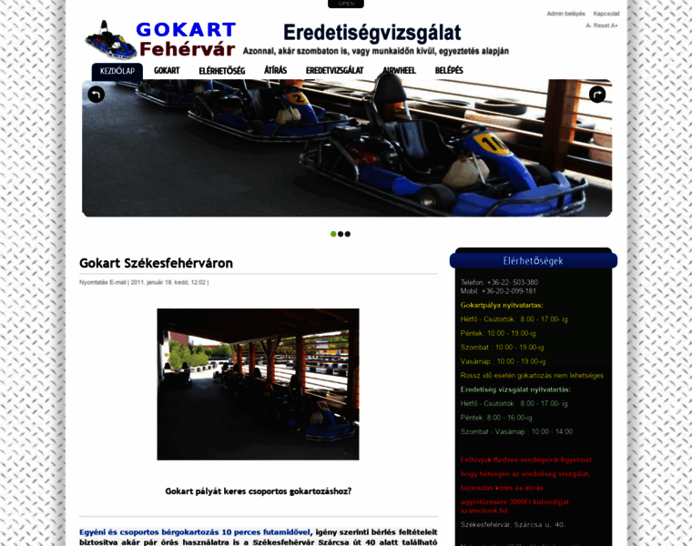 Gokartfehervar.hu thumbnail