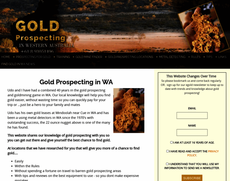 Gold-prospecting-wa.com thumbnail