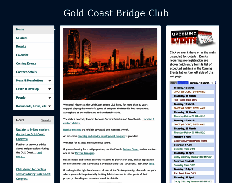 Goldcoastbridgeclub.com thumbnail