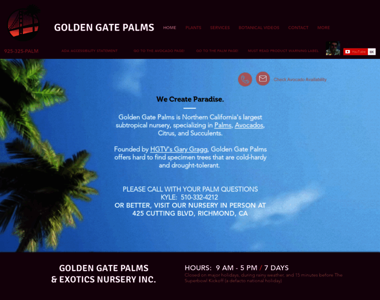 Goldengatepalms.com thumbnail