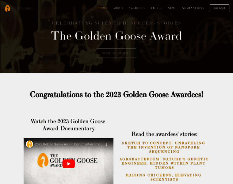 Goldengooseaward.org thumbnail