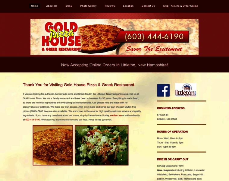 Goldhousepizza.com thumbnail