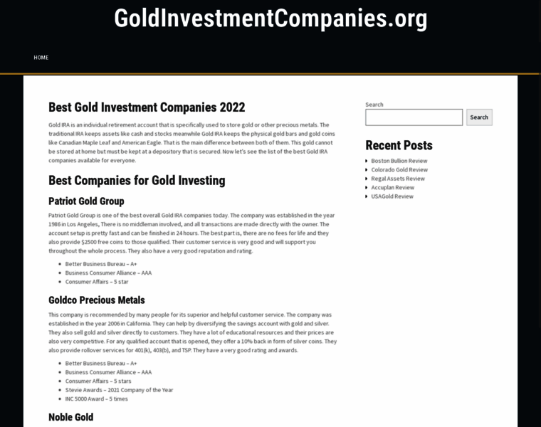 Goldinvestmentcompanies.org thumbnail