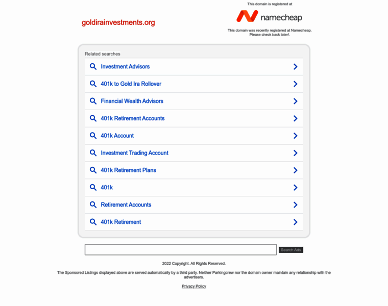 Goldirainvestments.org thumbnail