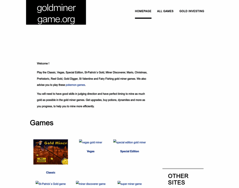 Goldminergame.org thumbnail