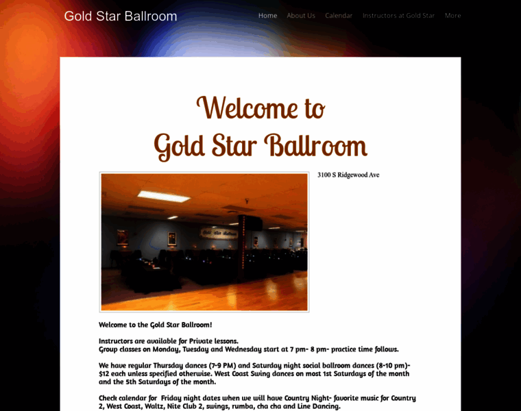 Goldstarballroom.com thumbnail