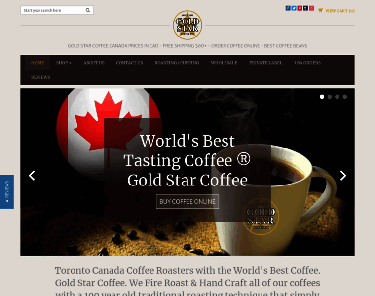 Goldstarcoffee.ca thumbnail