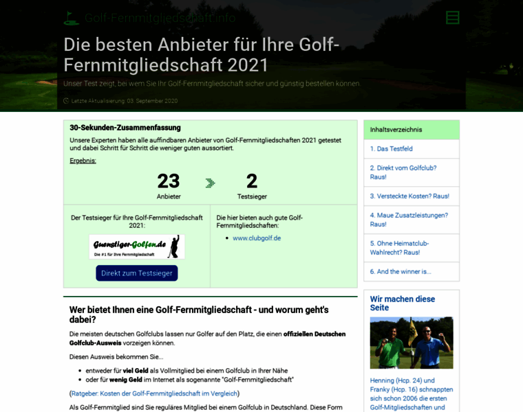 Golf-fernmitgliedschaft.info thumbnail