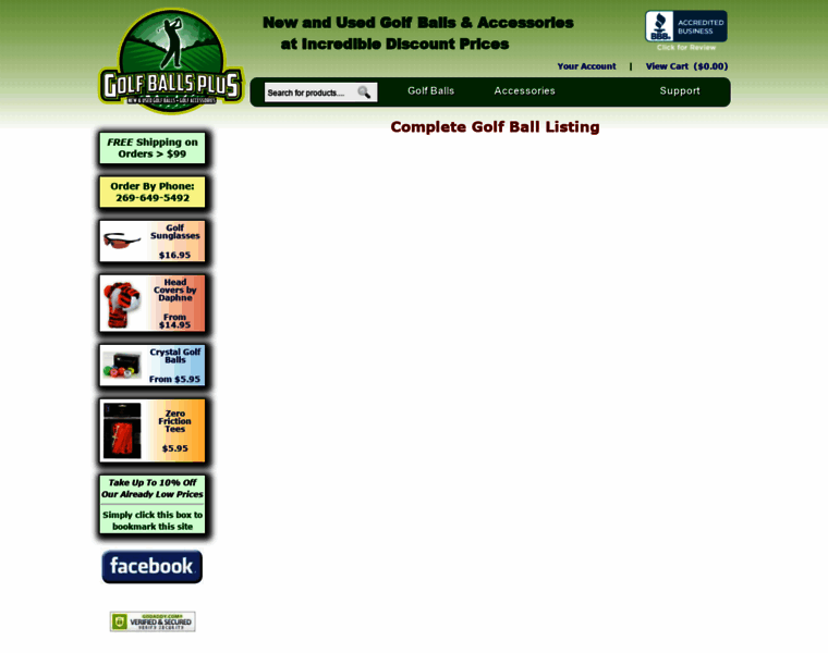 Golfballsplus.com thumbnail