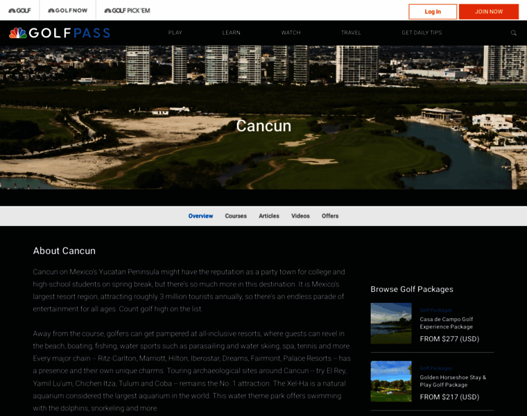 Golfcancun.com thumbnail