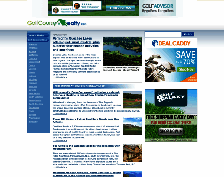 Golfcourserealty.com thumbnail